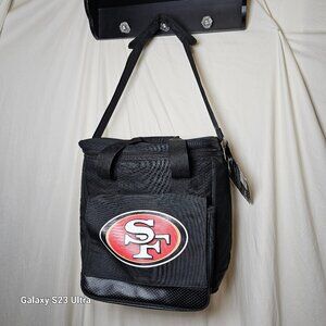 Black San Francisco 49ers Insulated Tote Bag Divided Insert No Trolley New